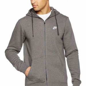 Nike greyjacket club fleece zip up sz large men’s